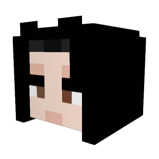 SenseiHaku Minecraft avatar head, 3D render