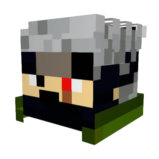 SenseiKakashi Minecraft avatar head, 3D render
