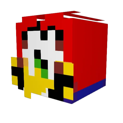 SenseiLividist Minecraft avatar head, 3D render
