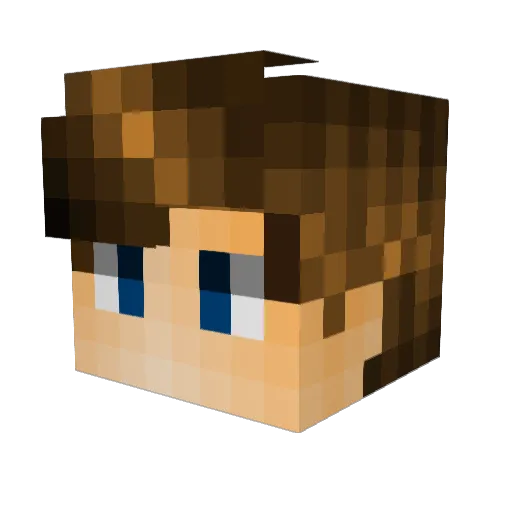 SenseiMert Minecraft avatar head, 3D render