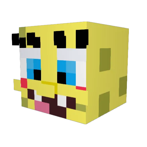 SenseiPisci Minecraft avatar head, 3D render
