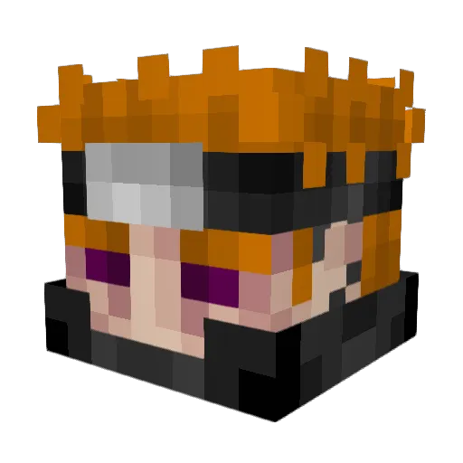 SenseiWaldopo Minecraft avatar head, 3D render