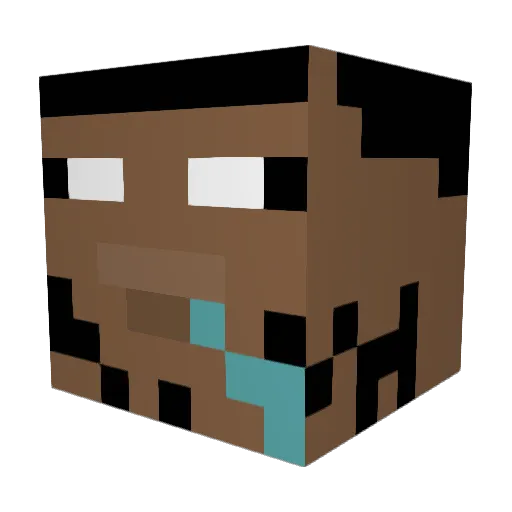 SenseiYoda_ Minecraft avatar head, 3D render
