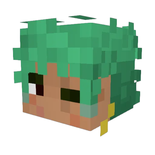Senshi1312 Minecraft avatar head, 3D render