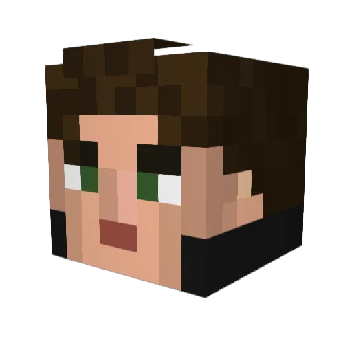 Senshi29 Minecraft avatar head, 3D render