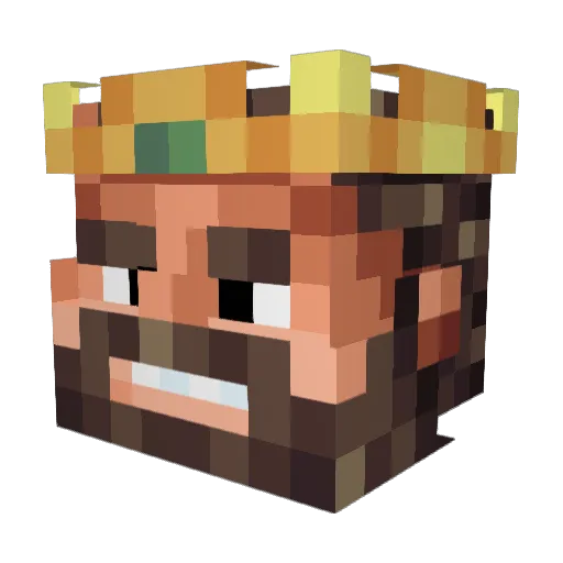 SensibleDefault Minecraft avatar head, 3D render