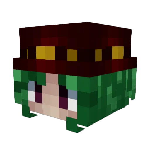 Sensitivement Minecraft avatar head, 3D render