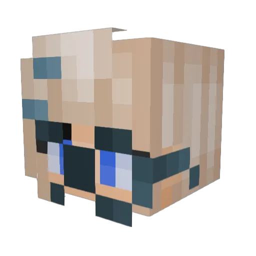 Sensitivitii Minecraft avatar head, 3D render