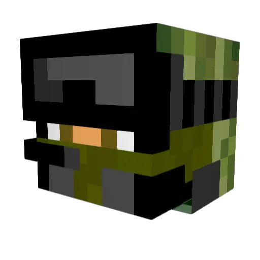 Senso731 Minecraft avatar head, 3D render