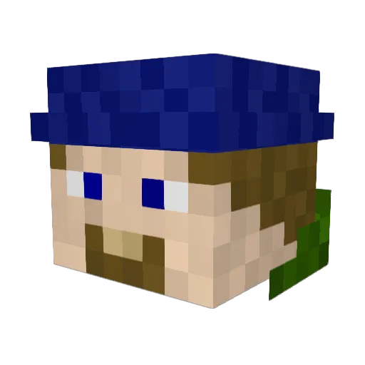 SensorVoyager Minecraft avatar head, 3D render