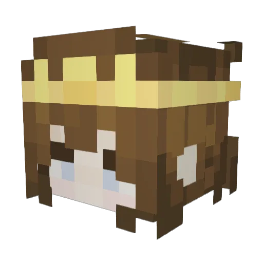 SensualCupcake Minecraft avatar head, 3D render
