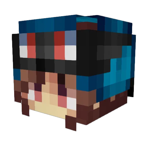 Sentakuu2TP7 Minecraft avatar head, 3D render