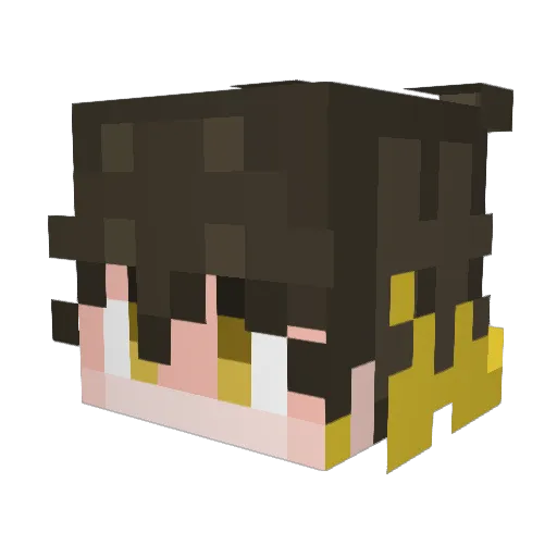 Sentiaro Minecraft avatar head, 3D render