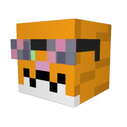 SentientFridge Minecraft avatar head, 3D render