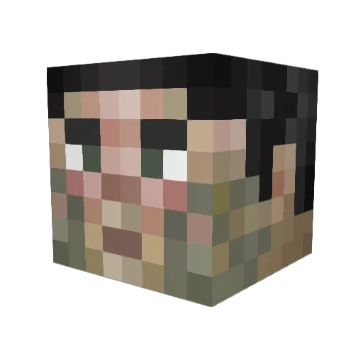 SentientWhaler Minecraft avatar head, 3D render
