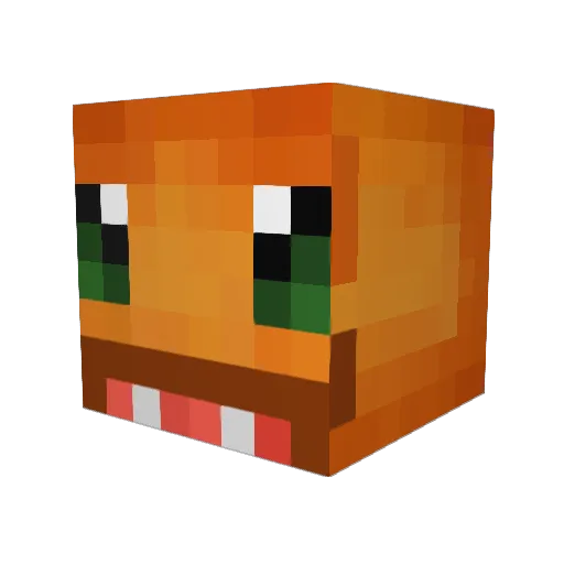 Sentik Minecraft avatar head, 3D render