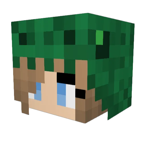 Sentimentaly Minecraft avatar head, 3D render