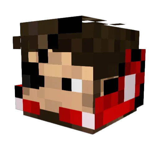 SentinelWinder Minecraft avatar head, 3D render