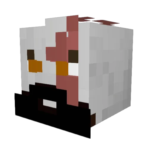 Sentinel_Milk Minecraft avatar head, 3D render