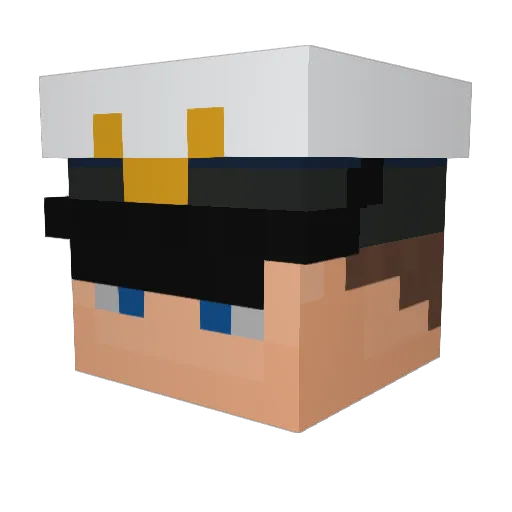 Sentiroen Minecraft avatar head, 3D render