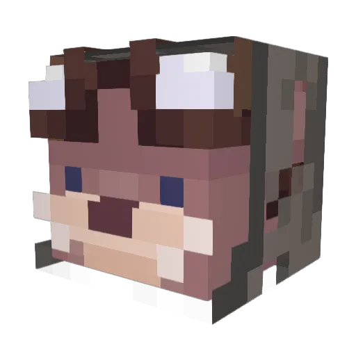 Sentomii_ Minecraft avatar head, 3D render
