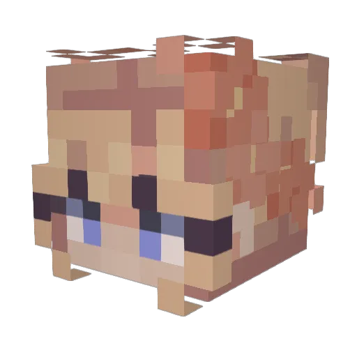 SentoukiTenshi Minecraft avatar head, 3D render