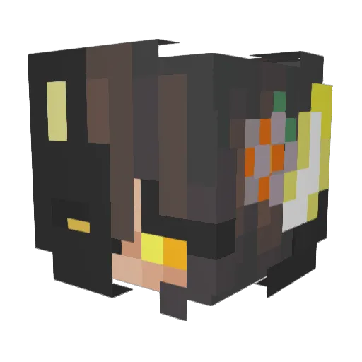 Sentratix Minecraft avatar head, 3D render