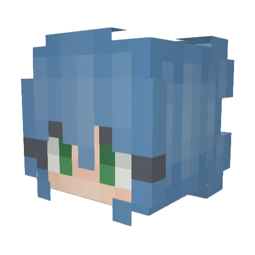 Senuru Minecraft avatar head, 3D render