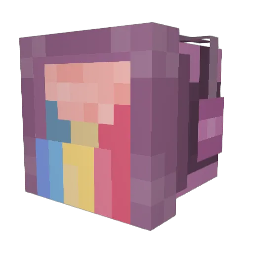 Senus Minecraft avatar head, 3D render
