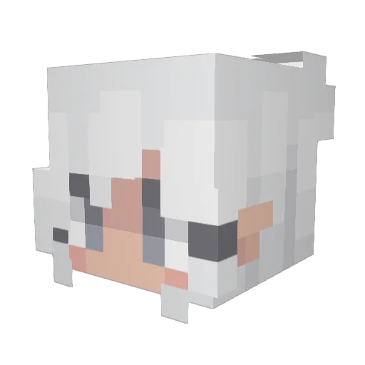Senvential Minecraft avatar head, 3D render