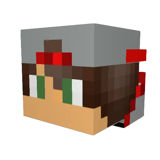Senxinho Minecraft avatar head, 3D render