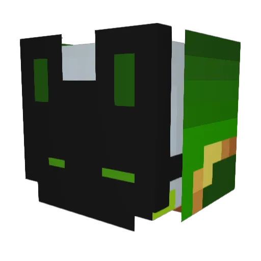 Senyafreak Minecraft avatar head, 3D render
