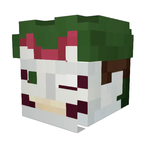 Senyan Minecraft avatar head, 3D render