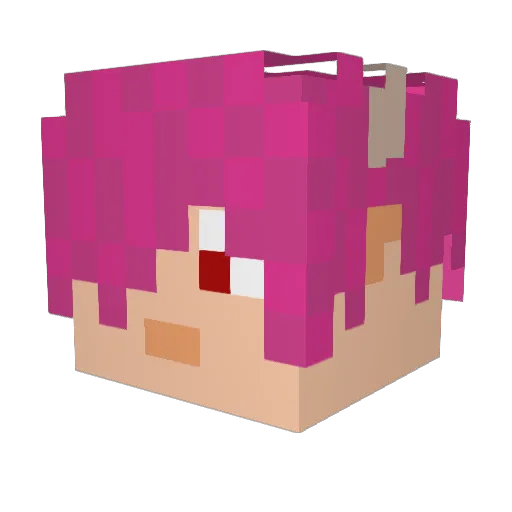 Senyea Minecraft avatar head, 3D render