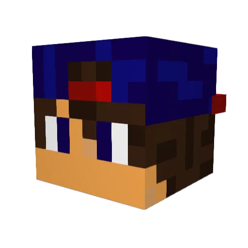 Senz_ Minecraft avatar head, 3D render