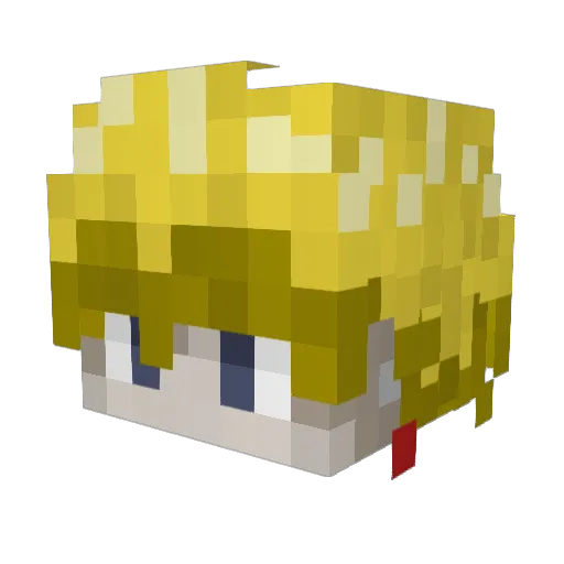 SenzuDrift Minecraft avatar head, 3D render
