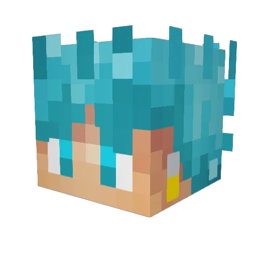 Senzubean1 Minecraft avatar head, 3D render