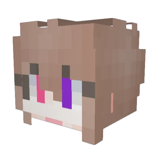 SeoA121 Minecraft avatar head, 3D render