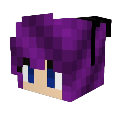 SeoShizune Minecraft avatar head, 3D render