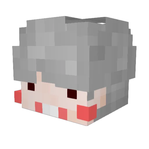 Seo_JJing Minecraft avatar head, 3D render