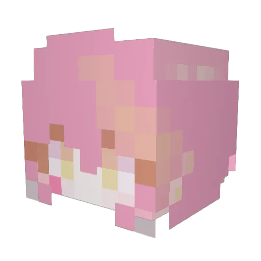 Seo_juhwa Minecraft avatar head, 3D render
