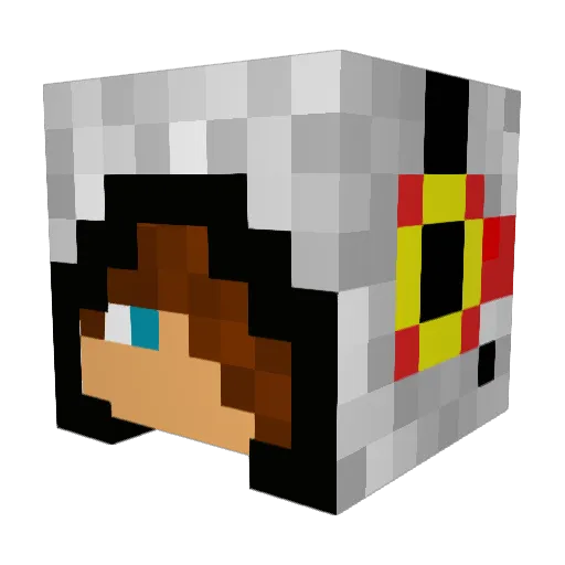 Seohamin Minecraft avatar head, 3D render