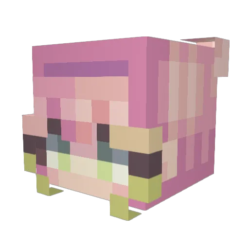 Seoholy Minecraft avatar head, 3D render