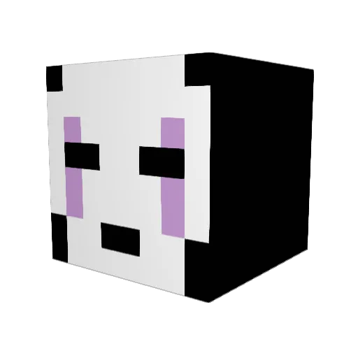 SeokOI Minecraft avatar head, 3D render