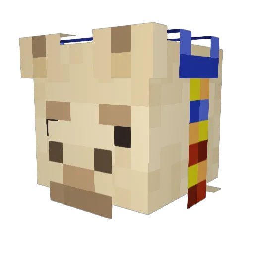Seoke Minecraft avatar head, 3D render