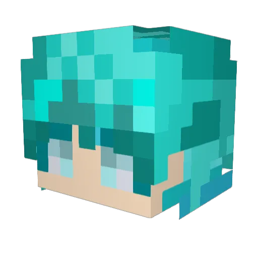 SeolHwa_01 Minecraft avatar head, 3D render