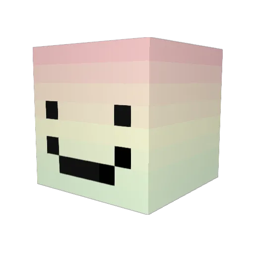 Seolleda Minecraft avatar head, 3D render