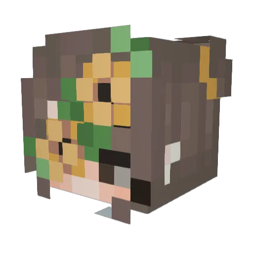 Seolrina Minecraft avatar head, 3D render