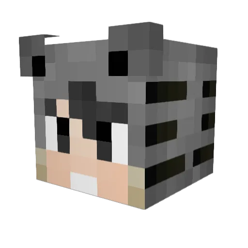Seongmin_ Minecraft avatar head, 3D render