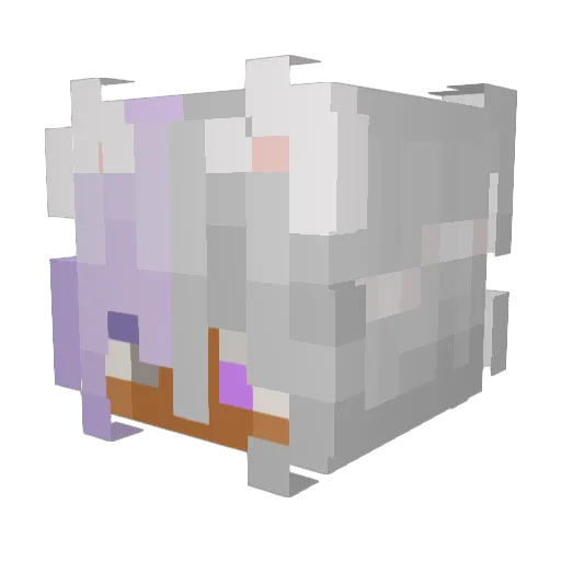 SeorangBocah Minecraft avatar head, 3D render